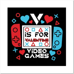 V is for Video Games Valentine Posters and Art